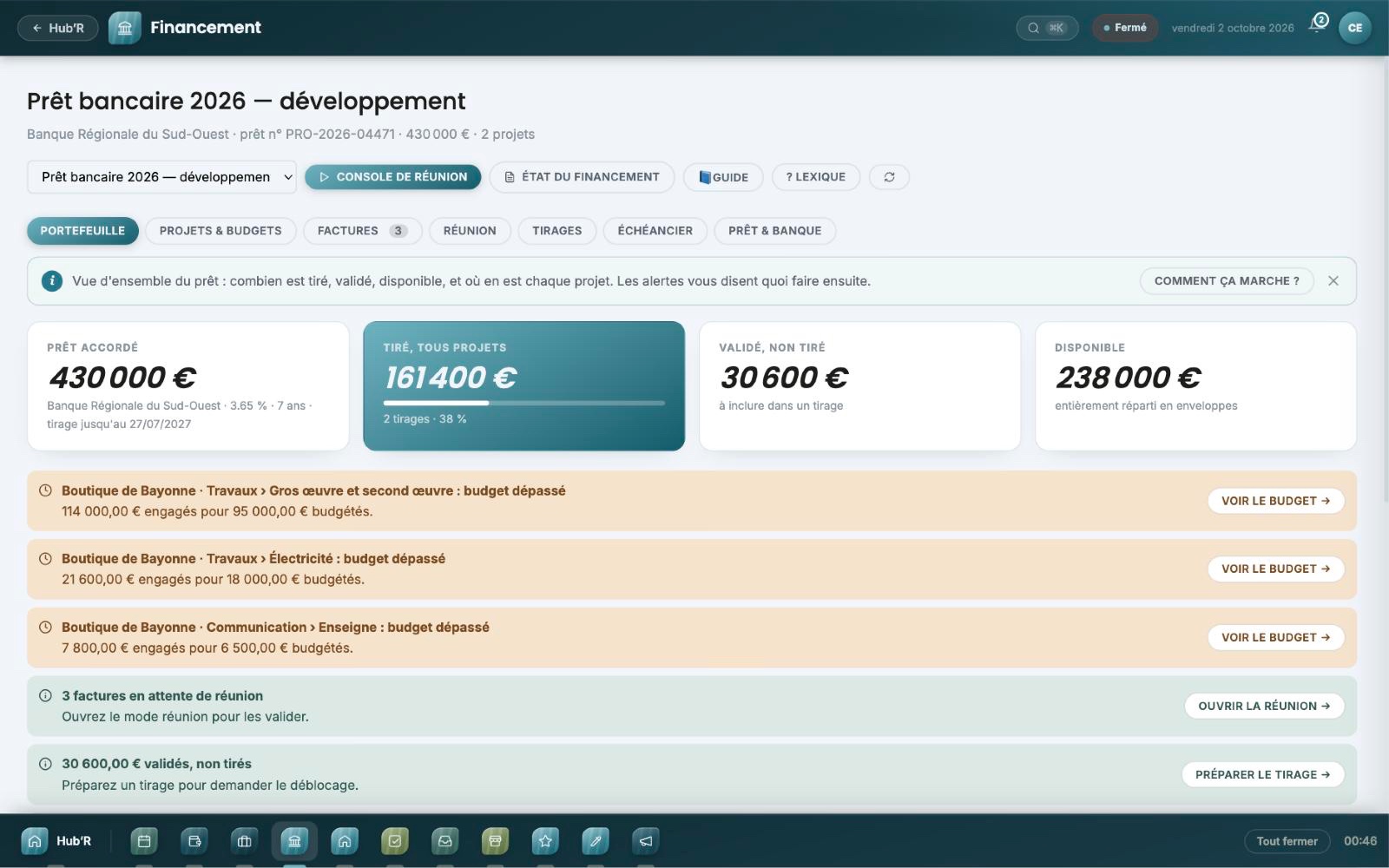 Financement dans Hub’R